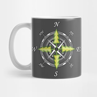 outdoor adventure compass (white) Mug